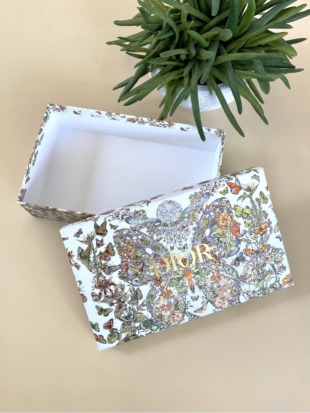 DIOR - Empty Butterfly Gift Box 9”x5.5”x2.25” - Picture 1 of 10